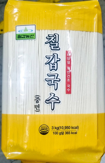 중면국수 (칠갑농산 3K) 행사용 냉면집 잔치용 포장전문점 쫄깃한맛, 3kg, 1개