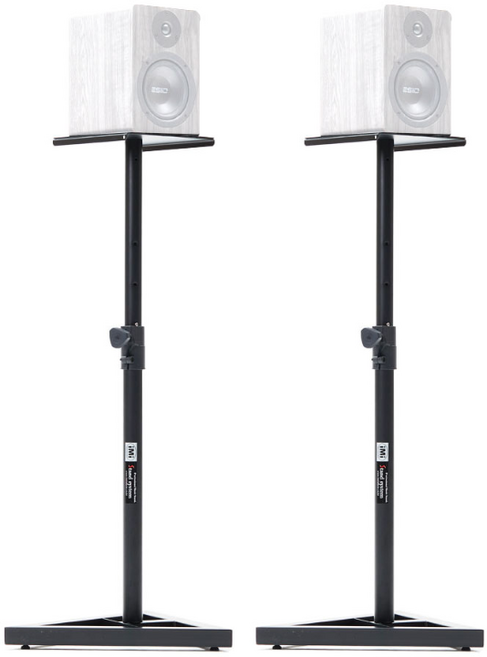 아이엠아이 모니터스피커스탠드 1조(2개입) 660mm-1150mm, 블랙