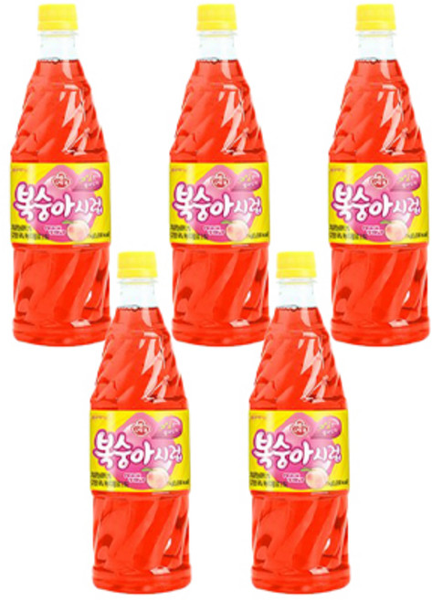 오뚜기 복숭아시럽 1KG, 5개