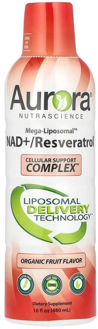 오로라뉴트라사이언스 Mega-Liposomal NAD+/레스베라트롤 과일 맛 480ml(16fl oz), AUN64823, 1개 - 쿠팡