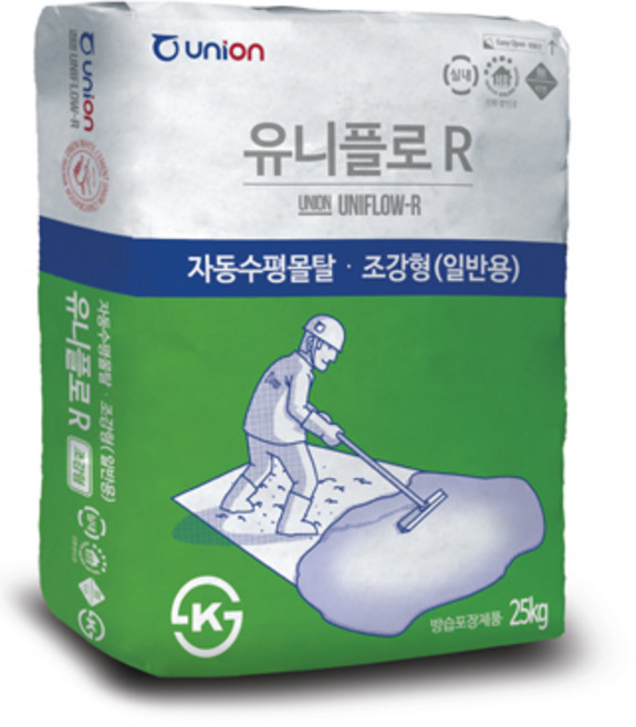 [ 25kg ] 자동 수평 시멘트 레미탈 몰탈 셀프레벨링 [물만부어사용] [ With보도블럭 ] 실내 내장재 바닥재 에폭시 건축 긴급보수 보수, 1개