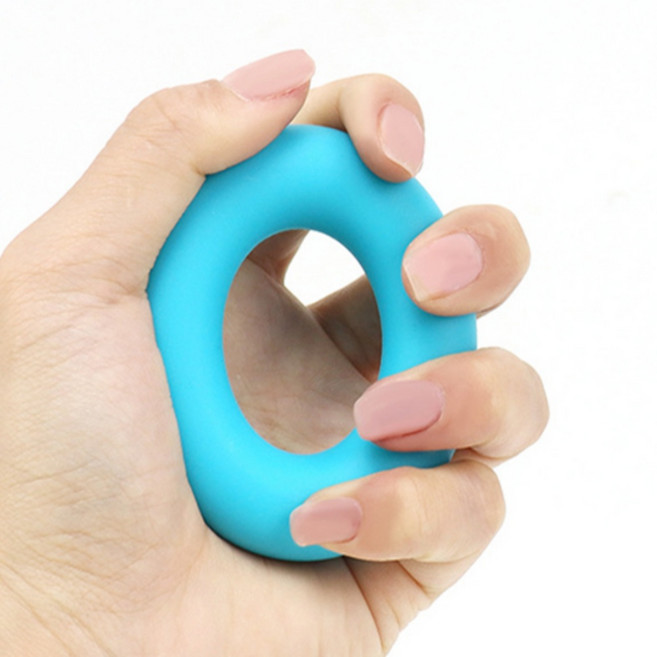 앤에이 실리콘 도넛 악력기 지압악력기, 주황, 1개