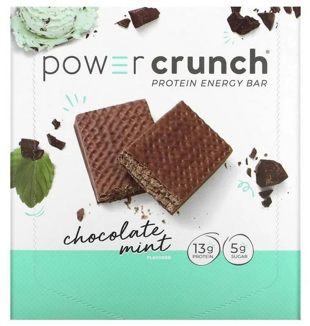 BNRG Power Crunch Protein Energy Bar Chocolate Mint 비엔알지 파워 크런치 프로틴 에너지 바 초콜릿 민트 12p 480g, 12개 - 쿠팡