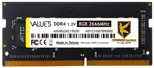 AITC DDR4 筆記型記憶體, Value S, 1個