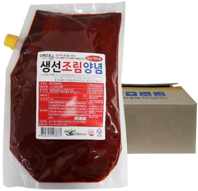 뉴그린 오로지 생선조림양념2kg 6개 1박스, 2kg