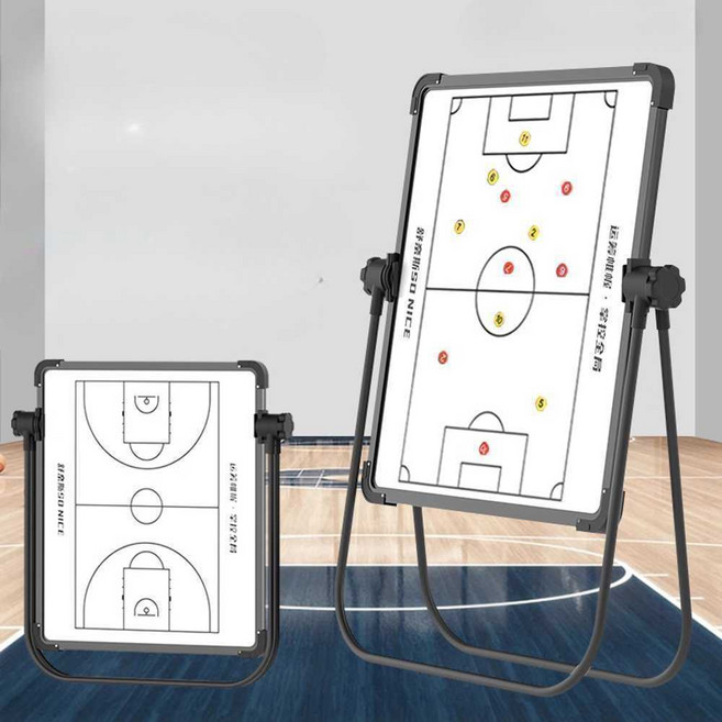 농구작전판 축구작전판 스탠드형 양면 자석 전술보드, 1개, 농구 작전판 대형 (60x90cm)