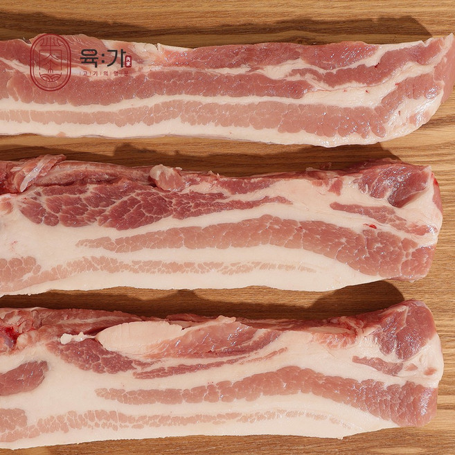 육가 국내산 조선한돈 1등급 삼겹살 통삼겹 (냉장)500g 1kg 구이용 수육용 캠핑용 바베큐, 500g, 2개