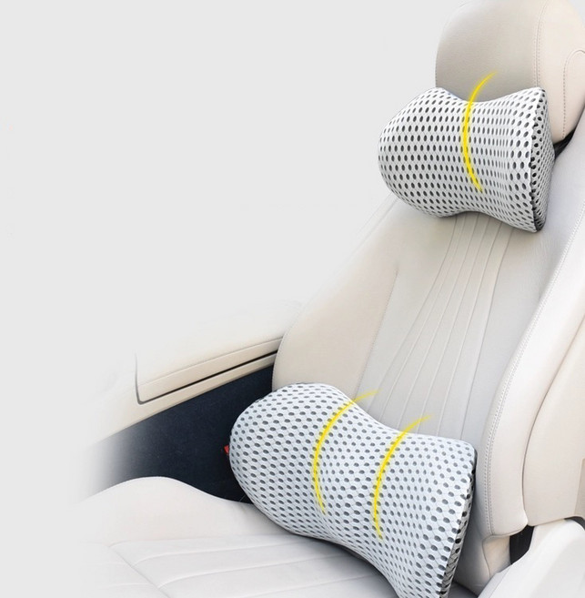 티지피 메모리폼 허리베개 메쉬 기능성 디스크 허리, 그레이