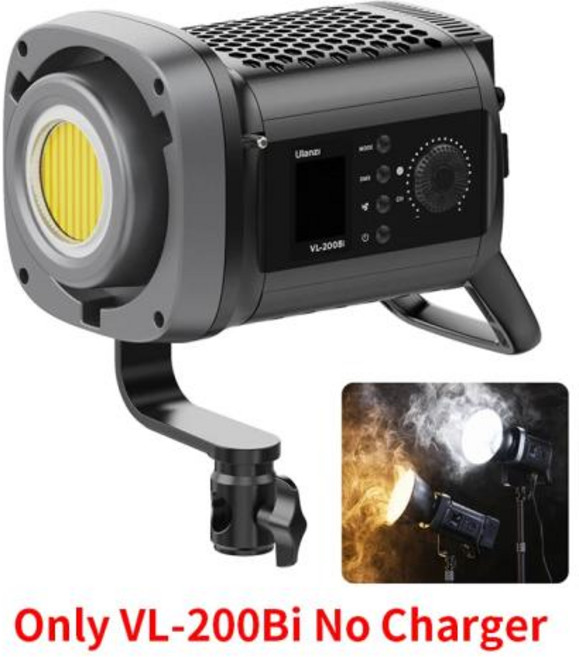 방송 촬영 조명 스마트폰 비디오 카메라 라이트 Ulanzi VL-120Bi VL-120C V 마운트 무선 CRI 95 + 2700K-6500K COB 실내 야외 120W, Only VL-200Bi, 1개