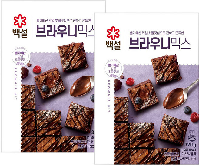 백설 오리지널 브라우니믹스, 320g, 2개