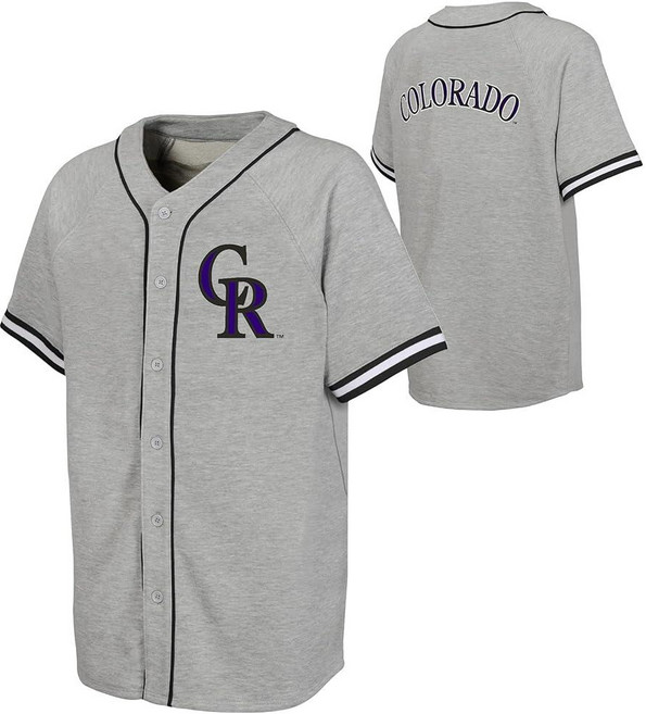 MLB Kids Youth 8-20 Officially Licensed Gray Heritage Classic Team Logo Baseball Jersey - Chicago