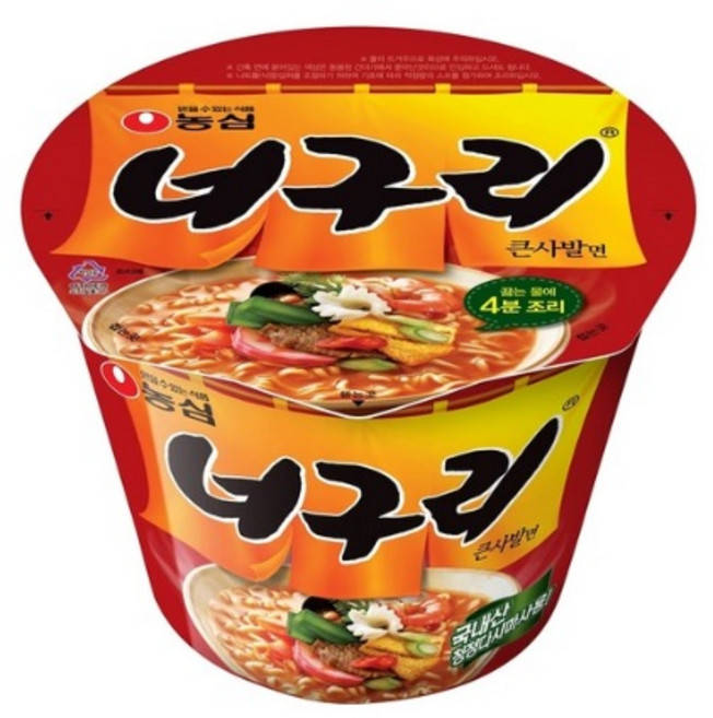 농심 너구리 큰사발면, 8개