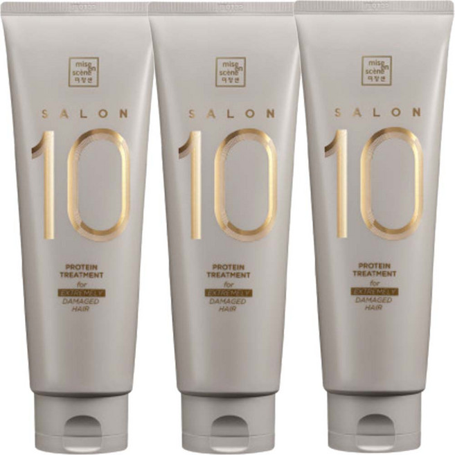 미쟝센 살롱 플러스 클리닉 10 헤어트리트먼트 극손상모발용, 250ml, 3개
