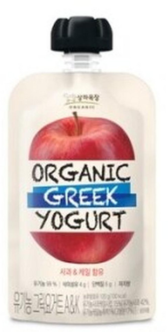 매일유업 상하목장 유기농 그릭요거트 사과케일, 120g, 24개