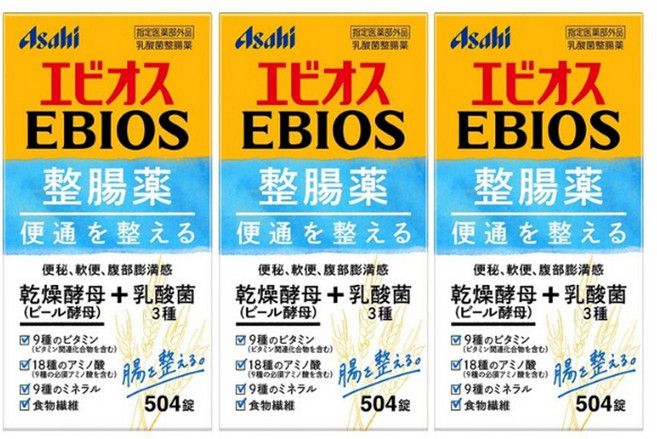 에비오스 정장약 504정 3개 건조효모 유산균3종