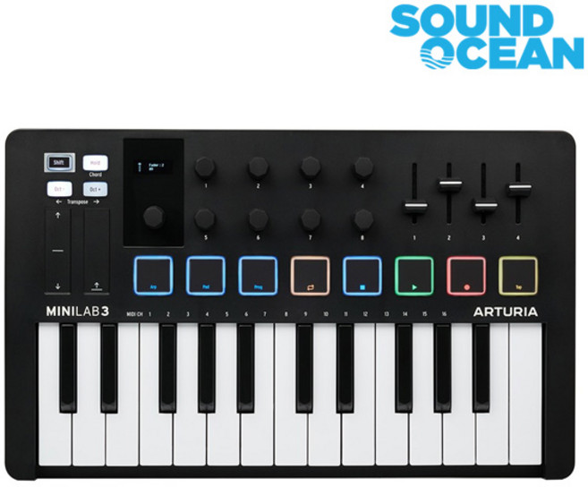 아투리아 미니랩3 MK3 마스터키보드 마스터건반, Minilab 3 Black, 블랙, 1개