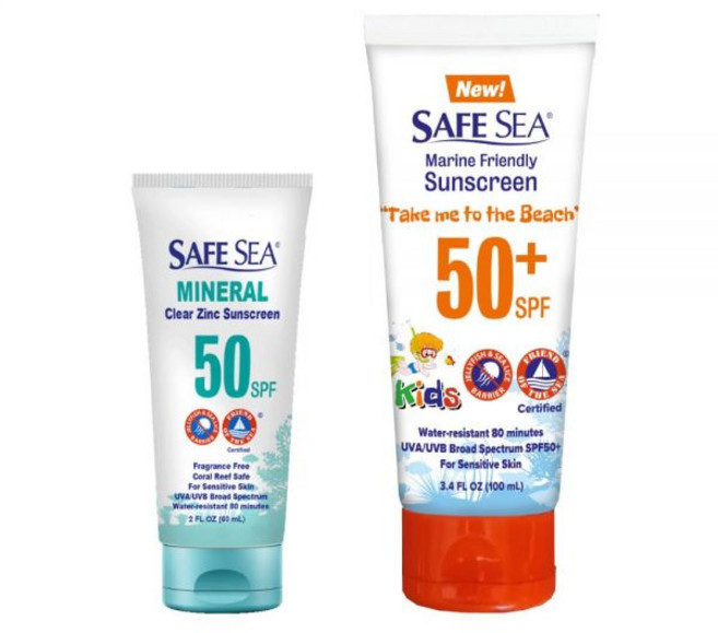 seasafe 해파리 쏘임 차단 바디 페이스 선스크린 2종 세트, 1개