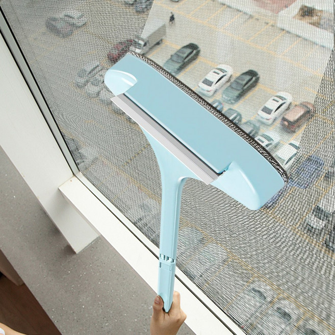 제이라이프 유니크 방충망 유리 청소 도구 블루, 스카이, 1개