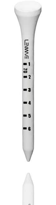 높이조절 눈금 골프티 우드 나무티, 21개, 화이트