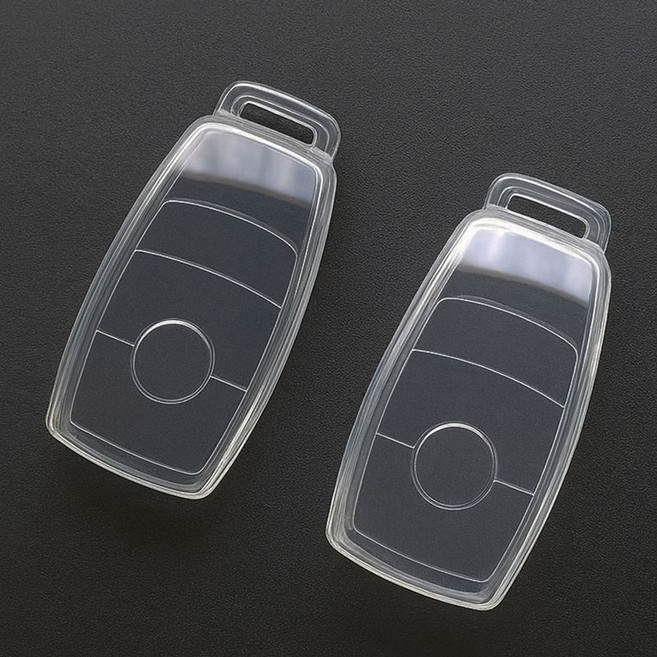 (1+1)라임리빙 벤츠 호환 차키케이스 자동차 키케이스 투명, 클리어 화이트+화이트, 벤츠-01