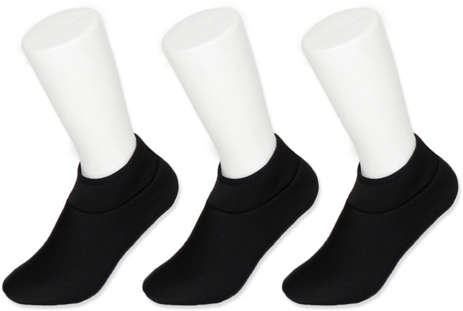 여성 불타는 요술버선 무지검정 카바 3켤레 겨울 방한 수면