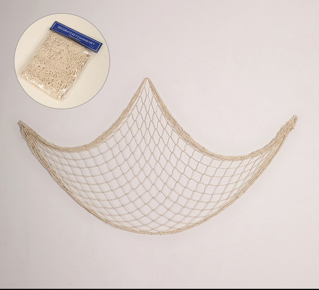 까마느 지중해 그물망 벽장식 낚시그물 벽 사진 소품 장식, 아이보리