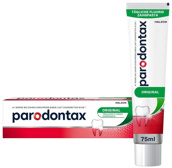 파로돈탁스 독일 Parodontax 오리지널 (구 플루오라이드) 그린 잇몸 치약 75ml 묶음 독일직배송, 6개