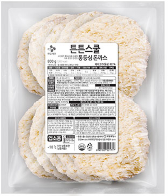 튼튼스쿨 통등심돈까스, 800g, 1개