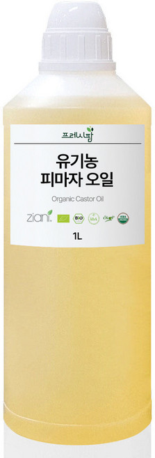 유기농 피마자 오일 아주까리유 비정제, 1L, 1개
