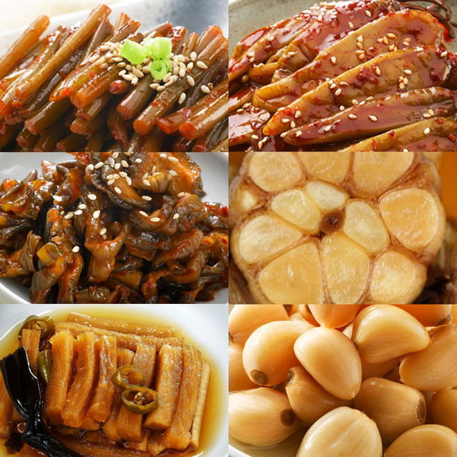믿을 수 있는 청결시설 맛있는 반찬 모음(sg) / 무짱아찌 마늘쫑 청양초 오복채 산고추, 마늘쫑 간장절임 1kg, 1kg, 1개