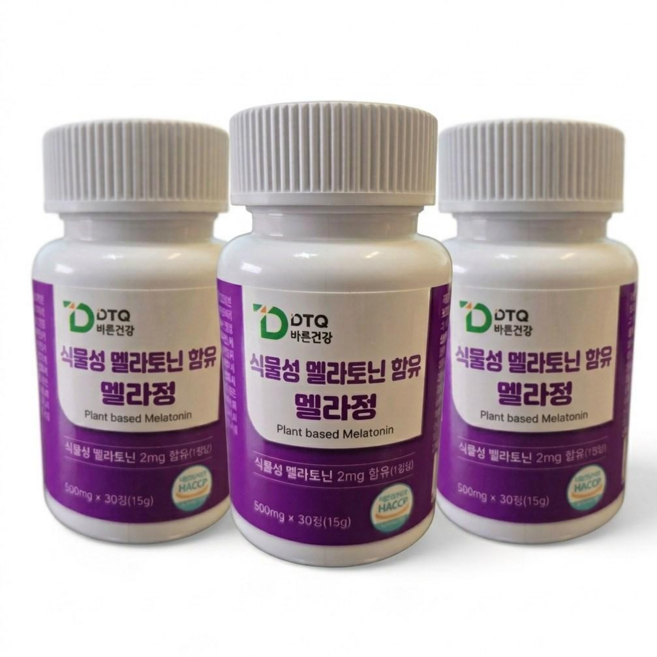 닥터Q 바른건강 꿀잠 식물성 멜라토닌 멜라정 2mg, 1개, 30정