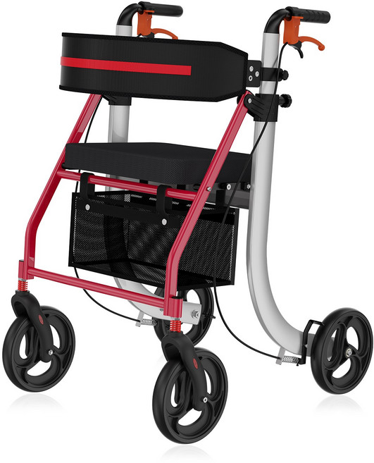노인용 초경량 접이식 보행 보조기 다기능 보행 보조차노인용 보행기보행 보조기노인 전용 손수레, 1개