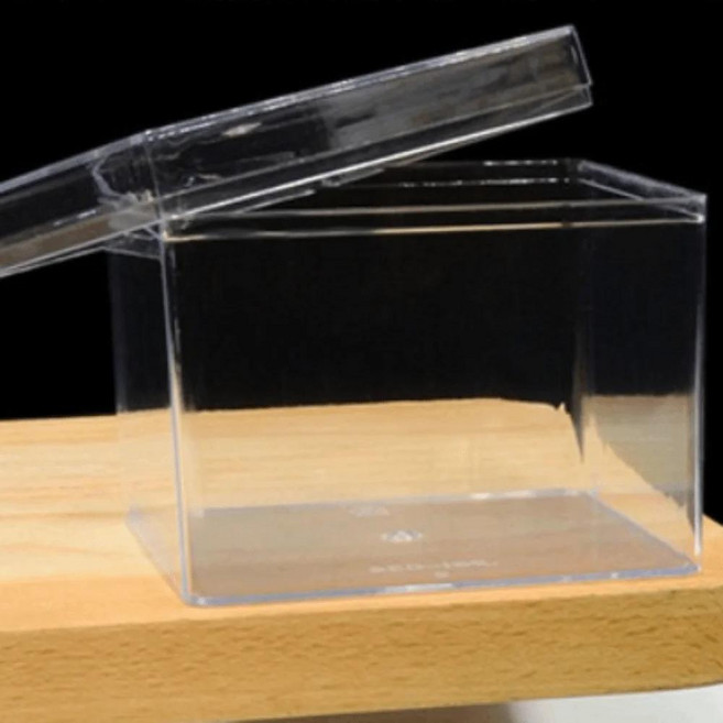 약 플라스틱 쿠키 박스 투명 티수 미니 정사각형 큐브 케이크 몰드 홈 파티용, Color: 1. 1pc, 1개