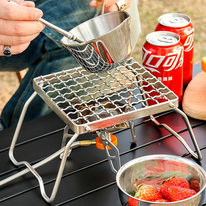 미니 버너 받침대 그리들 냄비 프라이팬 주물팬 그릴, C208, 1개