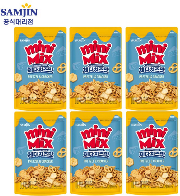 프레첼 미니믹스 체다치즈맛, 800g, 6개