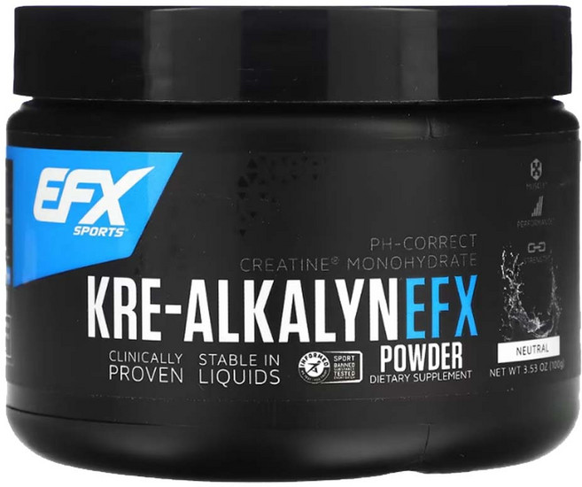 EFX KRE Alkalyn 크리 알카린 버퍼드 크레아틴 크래아티닌 파우더 100g, 1개