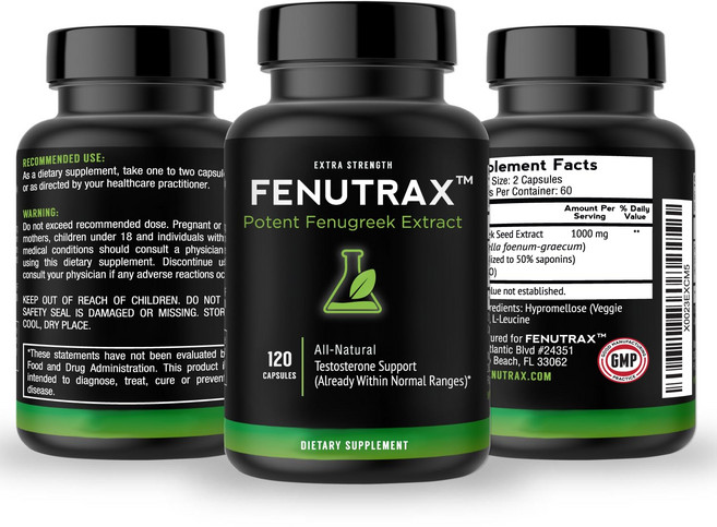 VitaMonk FenuTrax 고강도 호로파 종자추출물 Fenugreek 사포닌함유 남성 호로파 캡슐 남성용 Testofen보다 강력한, 1개, 120정