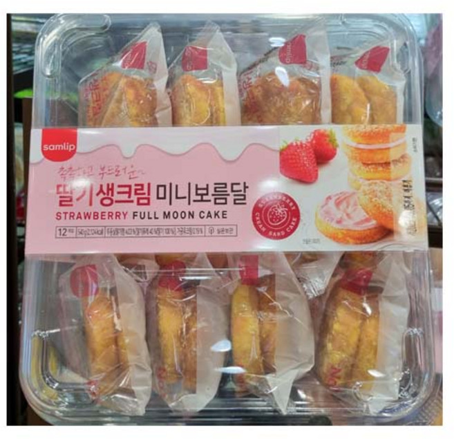 딸기 생크림 미니 보름달 45g 12개입, 12개