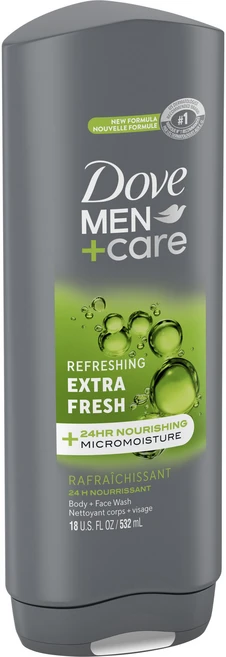 도브 멘+케어 리프레싱 엑스트라 프레시 바디 앤 페이스 워시, 1개, 532ml - 쿠팡