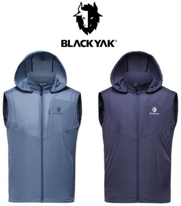 블랙야크 1BYVSM4004 M라이트피크플렉스베스트#1 남성 여름 등산 후드 조끼 베스트 통풍 아이스 소재 큰사이즈