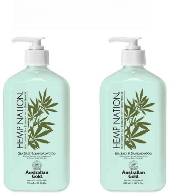 오스트레일리안 골드 헴프 네이션 바디로션 씨솔트 샌달우드 535ml 2개