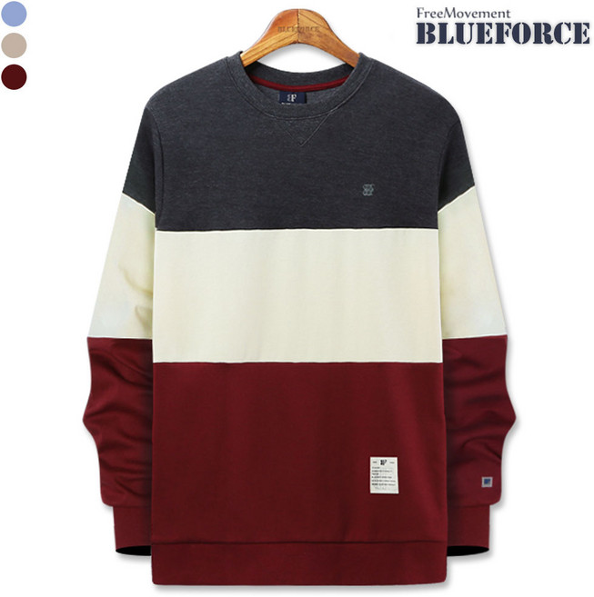 블루포스 텝스 맨투맨 남자 긴팔 티셔츠 남성 빅사이즈 운동복 가을 단체티 커플티 츄리닝