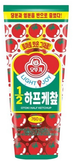 오뚜기 라이트 앤 조이 1/2 하프케찹, 760g, 1개