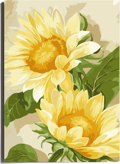 원그리드 DIY 명화그리기 세트 캔버스 유화 그림그리기, 골든 선샤인, 1개