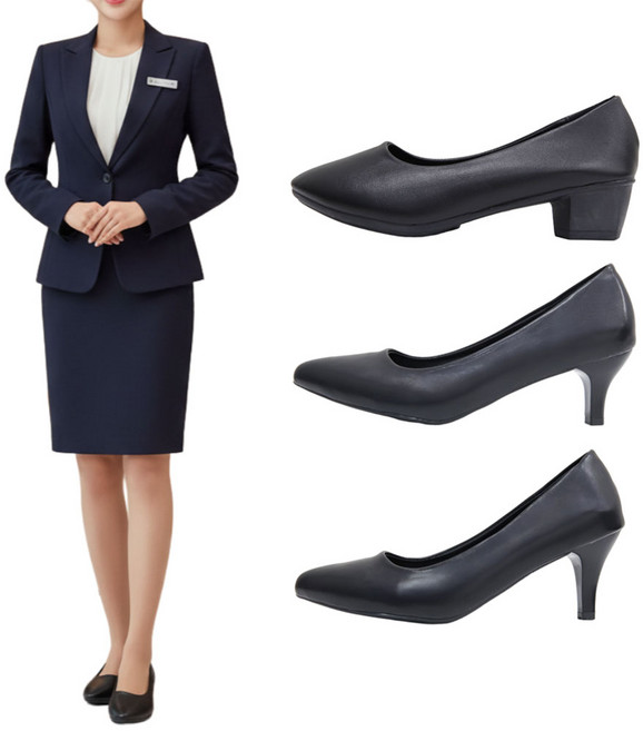 로버 여자구두 발편한 정장구두 유니화 통굽 오피스 승무원 면접구두 하이힐