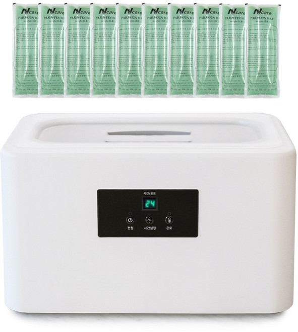 에코따숨 테프론코팅 파라핀 베스+왁스10p+온도조절+예약기능, 1개