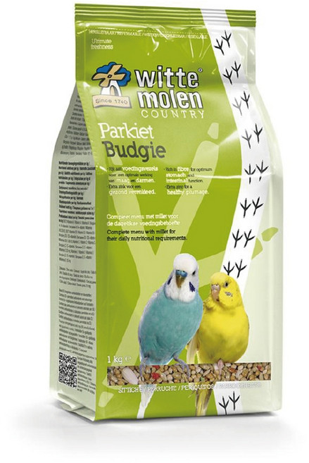 Witte Molen 專業鸚鵡飼料 Parkiet Budgie, 1個, 小型鸚鵡飼料 1kg, 1kg