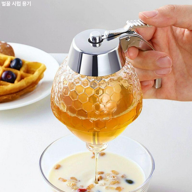 대용량 유리 꿀 디펜서 간장 200ml 소스펌프, 단일 항목, 1개