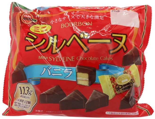 부르본 미니 실베느 초콜릿 케이크 바닐라 12개입, 113g, 1개 - 쿠팡