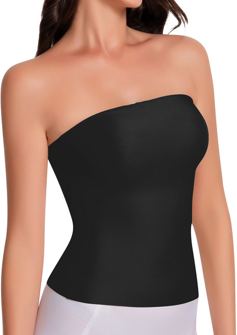 [Artdear] 여성용 쫀쫀한 심리스 오프숄더 튜브탑 크롭 이너 나시